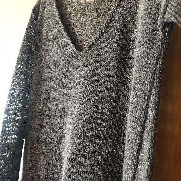 Aero sweater top with shiny speckled fabric, gray - Picture 2 of 6